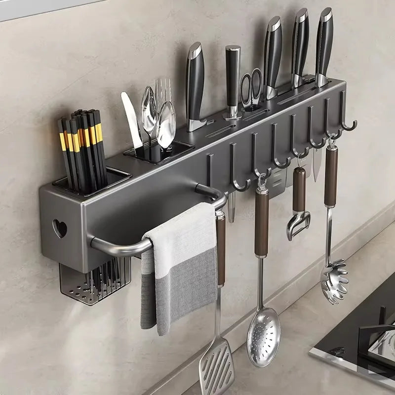 Organiza Cozinha Multifuncional de Aço Inoxidável Porta-Facas