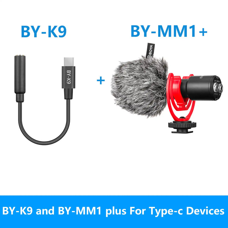 Boya BY-MM1 microfone de espingarda cardióide profissional para iphone android smartphone pc canon nikon dslr câmera gravação vlog