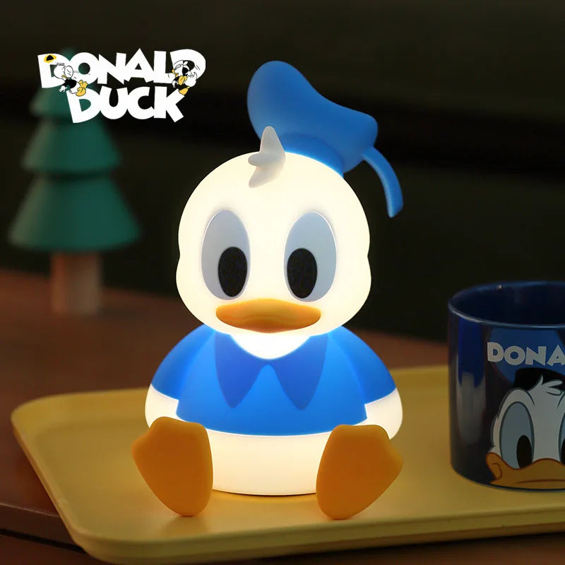 Disney mickey mouse pato donald luz noturna dos desenhos animados criativo luz da noite bonito quarto dormir lâmpada de cabeceira presente das crianças